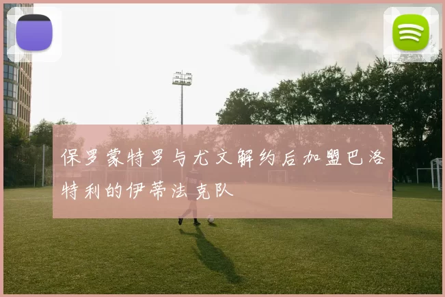 保罗蒙特罗与尤文解约后加盟巴洛特利的伊蒂法克队